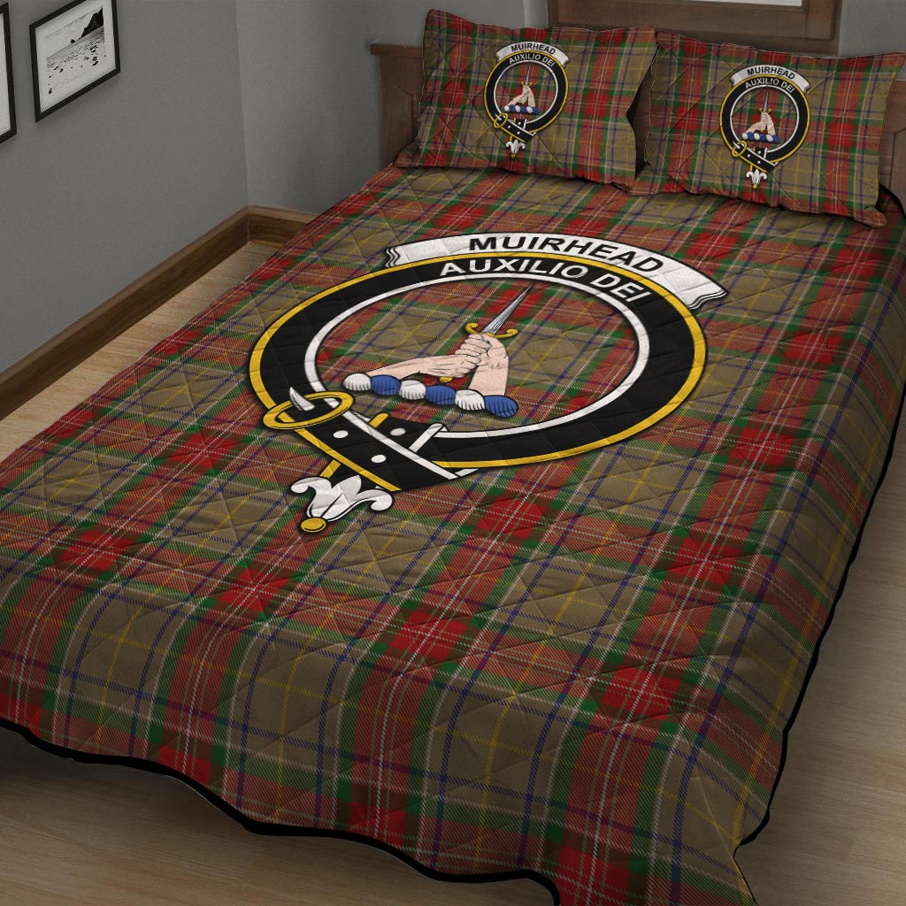 Muirhead Old Tartan Quilt Bed Set with Family Crest - Tartan Vibes Clothing