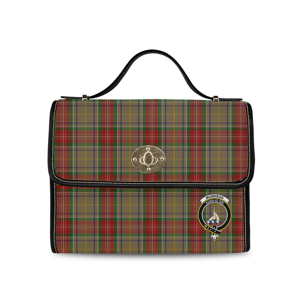 muirhead-old-tartan-leather-strap-waterproof-canvas-bag-with-family-crest