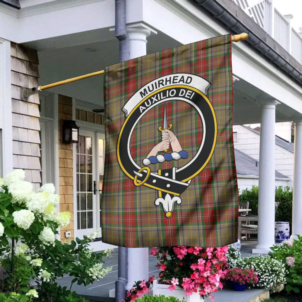 Muirhead Old Tartan Flag with Family Crest - Tartan Vibes Clothing