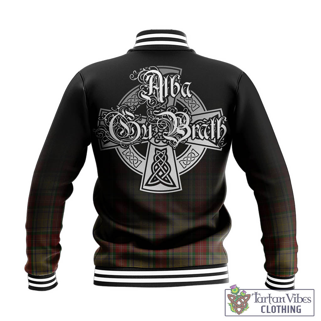 Tartan Vibes Clothing Muirhead Old Tartan Baseball Jacket Featuring Alba Gu Brath Family Crest Celtic Inspired