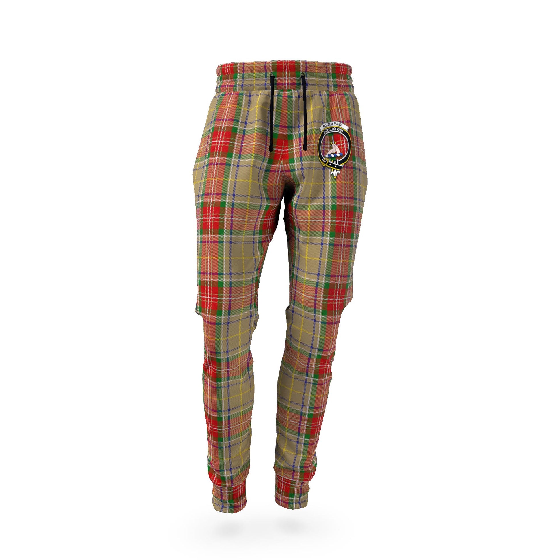 Muirhead Old Tartan Joggers Pants with Family Crest - Tartan Vibes Clothing