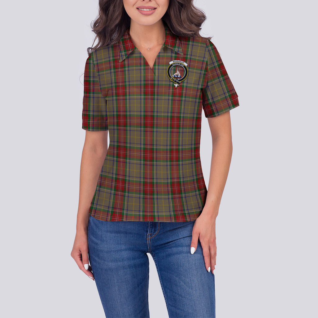 Muirhead Old Tartan Polo Shirt with Family Crest For Women - Tartan Vibes Clothing