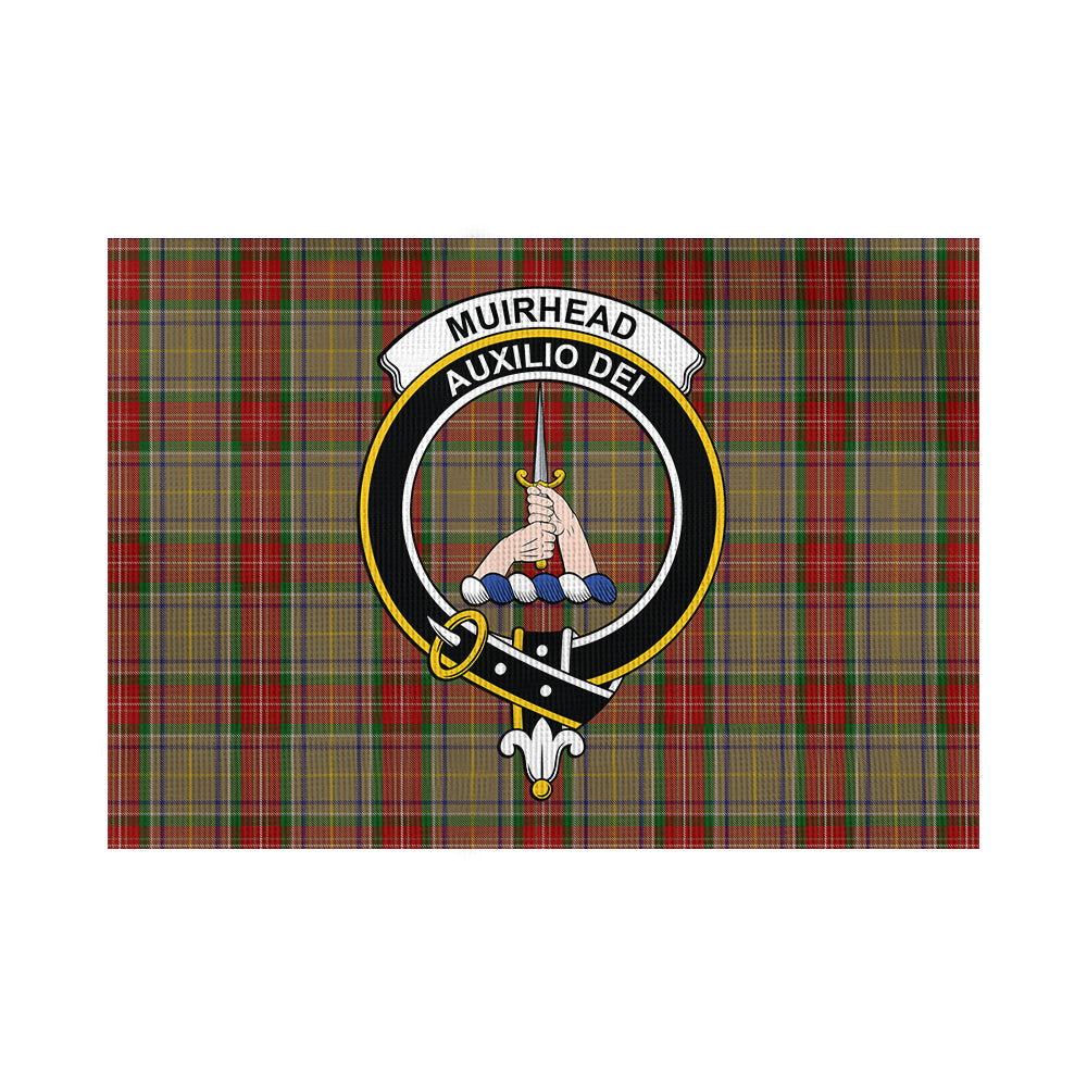 Muirhead Old Tartan Flag with Family Crest - Tartan Vibes Clothing