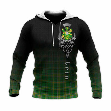 Mulcahy Irish Clan Knitted Hoodie with Coat of Arms Erin Go Bragh Celtic Inspired Unisex Knitted Pullover Hoodie - Tartan Vibes Clothing