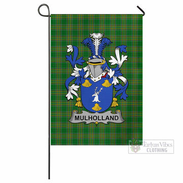 Mulholland Irish Clan Tartan Flag with Coat of Arms