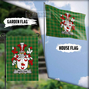 Mullan Irish Clan Tartan Flag with Coat of Arms