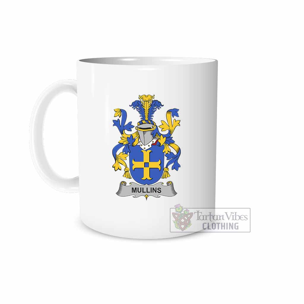 Mullins Irish Clan Coat of Arms Ceramic Mug White - 2D-tartanvibesclothing