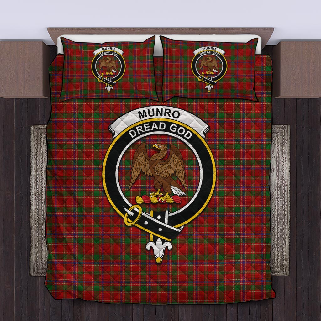 Munro (Monroe) Tartan Quilt Bed Set with Family Crest Twin - Tartan Vibes Clothing