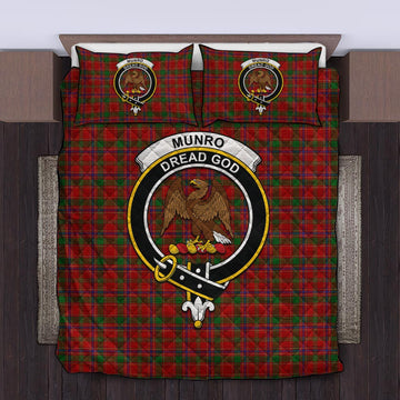 Munro (Monroe) Tartan Quilt Bed Set with Family Crest