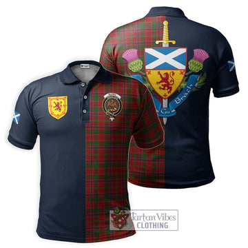 Munro (Monroe) Tartan Polo Shirt Alba with Scottish Lion Royal Arm Half Style