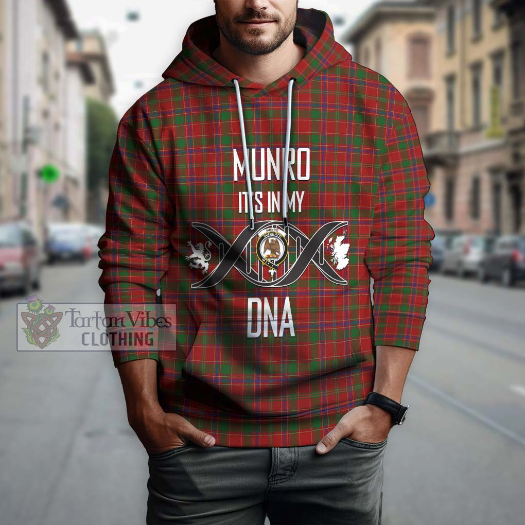 Munro (Monroe) Tartan Hoodie with Family Crest DNA In Me Style Pullover Hoodie - Tartanvibesclothing Shop