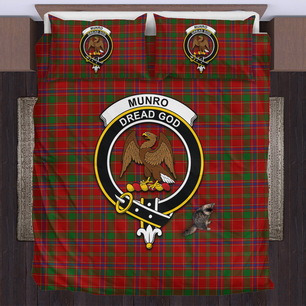 Munro (Monroe) Tartan Bedding Set with Family Crest US Bedding Set - Tartan Vibes Clothing