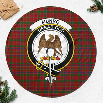 Munro (Monroe) Tartan Christmas Tree Skirt with Family Crest