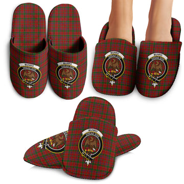 Munro (Monroe) Tartan Home Slippers with Family Crest