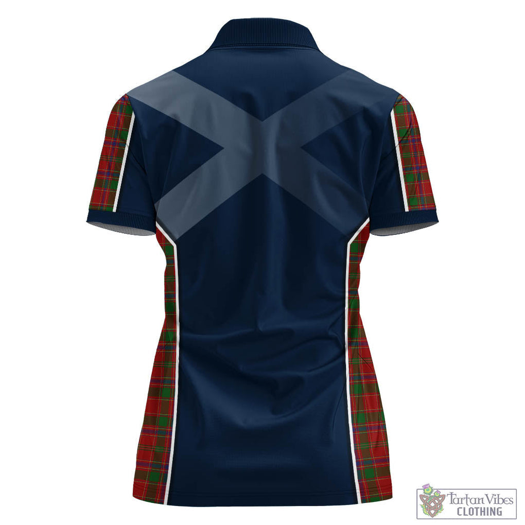 Tartan Vibes Clothing Munro Tartan Women's Polo Shirt with Family Crest and Scottish Thistle Vibes Sport Style