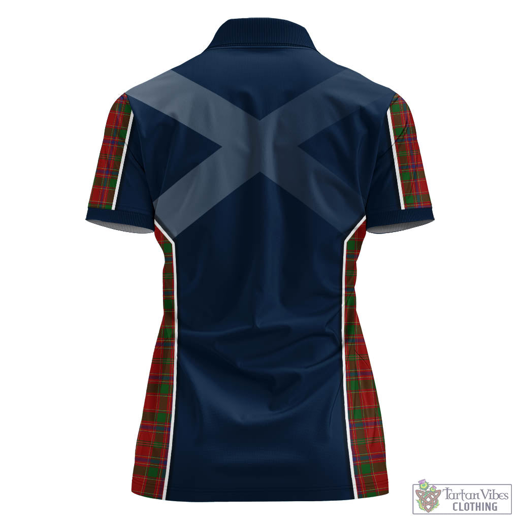 Munro (Monroe) Tartan Women's Polo Shirt with Family Crest and Lion Rampant Vibes Sport Style - Tartan Vibes Clothing