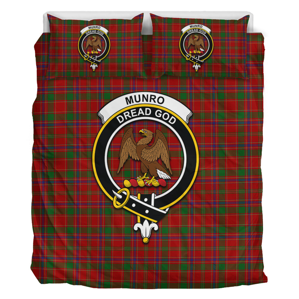 Munro (Monroe) Tartan Bedding Set with Family Crest - Tartan Vibes Clothing