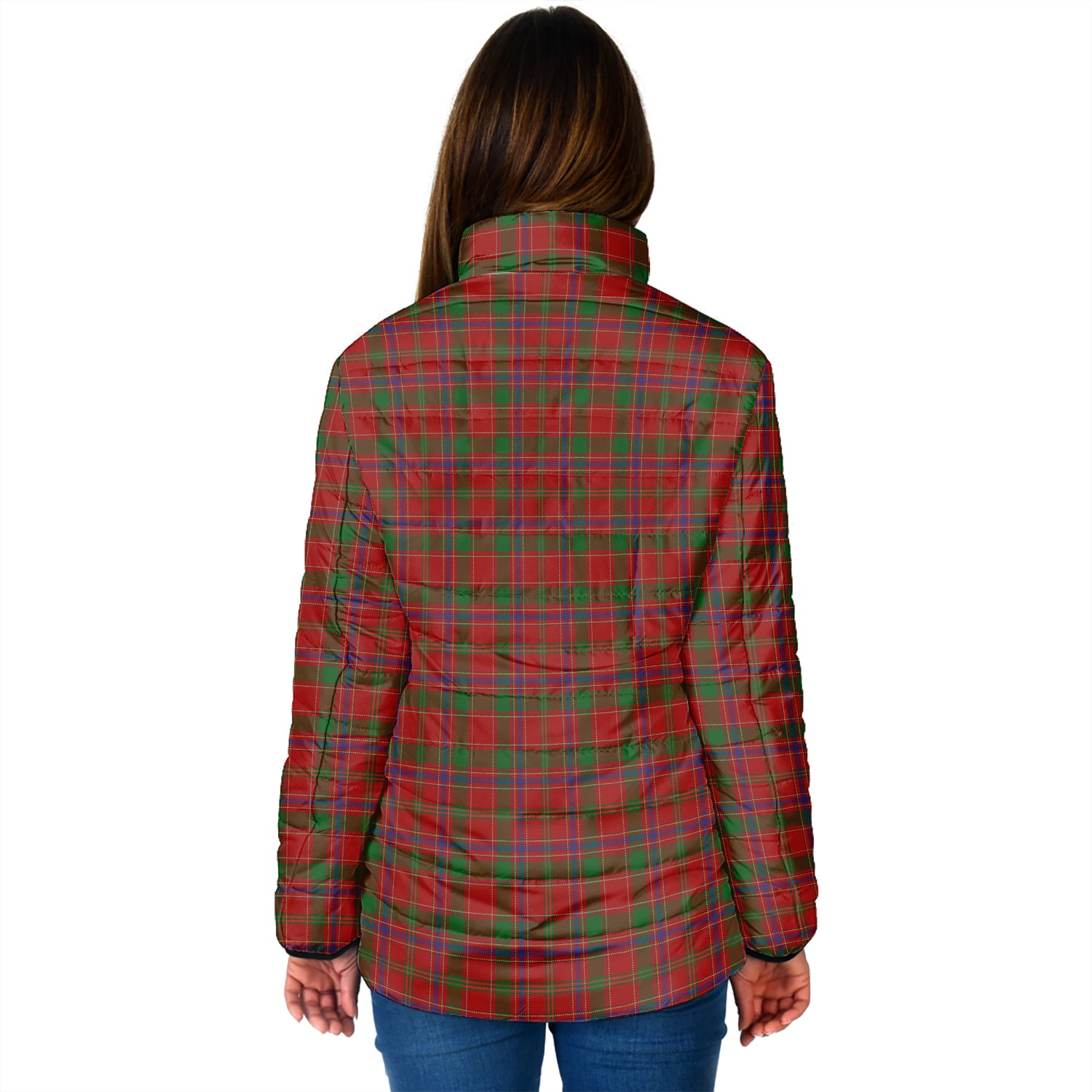 Munro (Monroe) Tartan Padded Jacket with Family Crest - Tartan Vibes Clothing