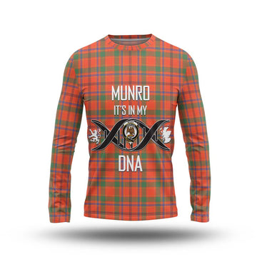 Munro Ancient Tartan Long Sleeve T-Shirt with Family Crest DNA In Me Style