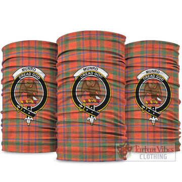 Munro Ancient Tartan Neck Gaiters, Tartan Bandanas, Tartan Head Band with Family Crest