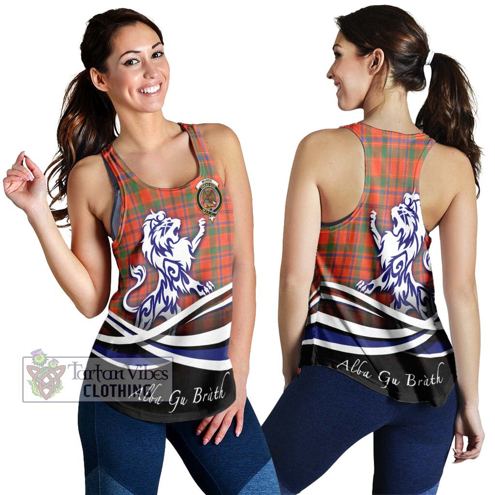 Munro Ancient Tartan Women's Racerback Tanks with Alba Gu Brath Regal Lion Emblem 4XL - Tartanvibesclothing Shop