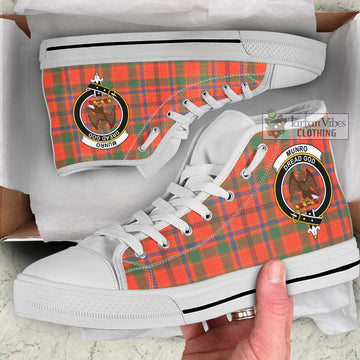 Munro Ancient Tartan High Top Shoes with Family Crest