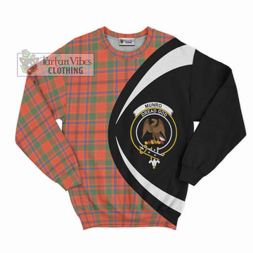 Munro Ancient Tartan Sweatshirt with Family Crest Circle Style