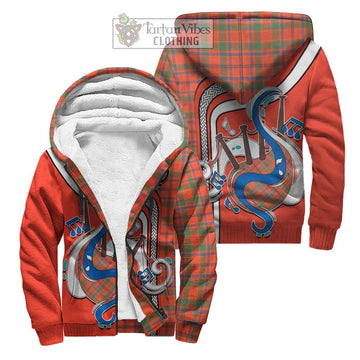 Munro Ancient Tartan Sherpa Hoodie with Epic Bagpipe Style