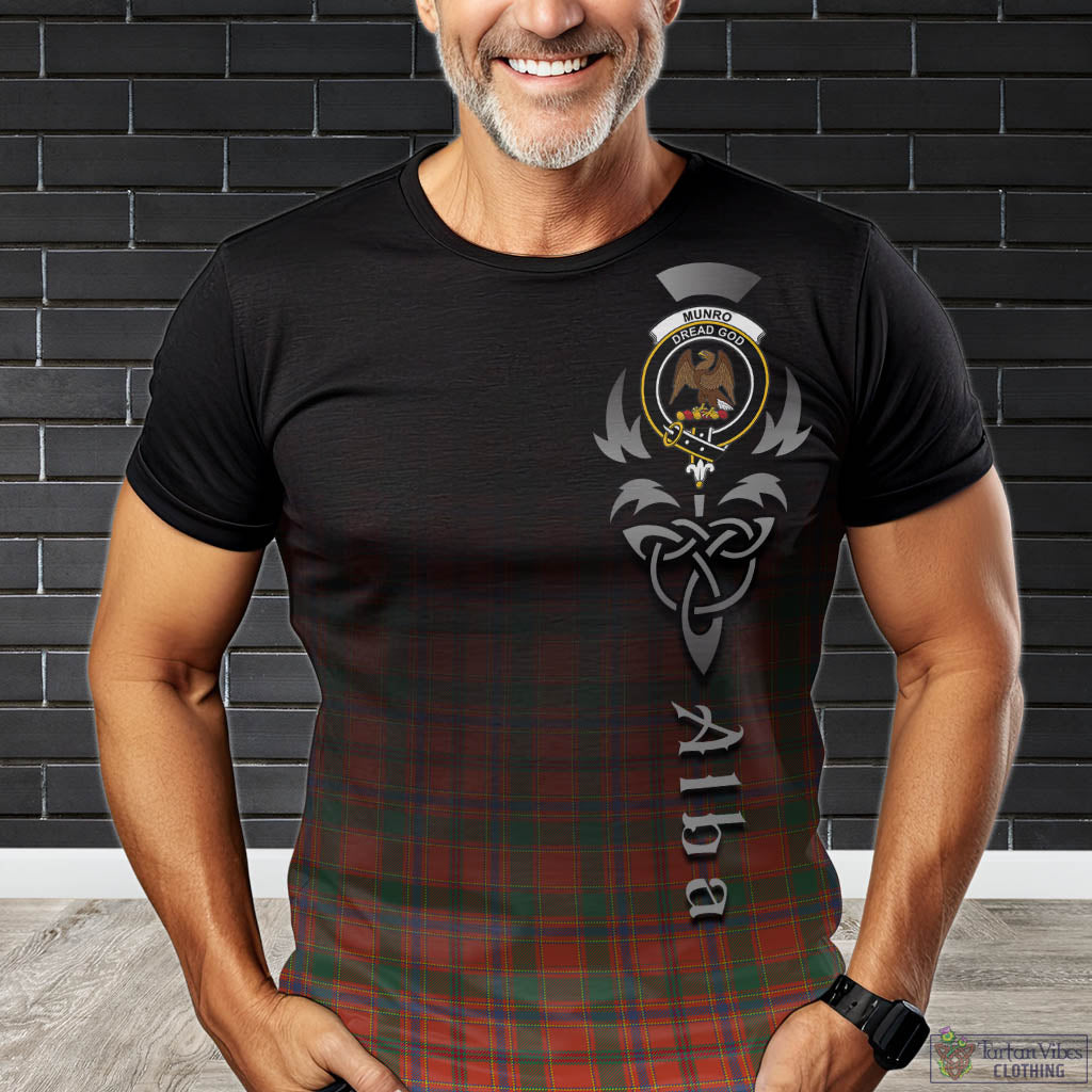 Tartan Vibes Clothing Munro Ancient Tartan T-Shirt Featuring Alba Gu Brath Family Crest Celtic Inspired