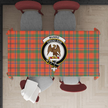 Munro Ancient Tartan Tablecloth with Family Crest