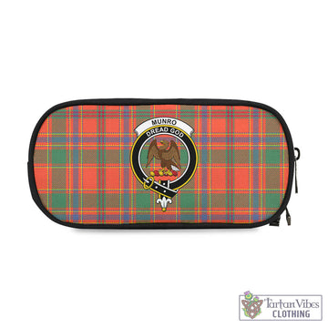 Munro Ancient Tartan Pen and Pencil Case with Family Crest