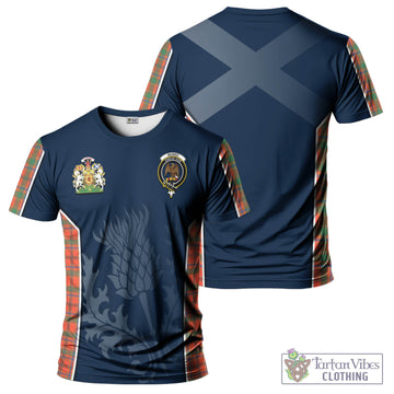 Munro Ancient Tartan T-Shirt with Family Crest and Scottish Thistle Vibes Sport Style