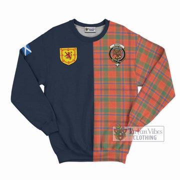 Munro Ancient Tartan Sweatshirt Alba with Scottish Lion Royal Arm Half Style