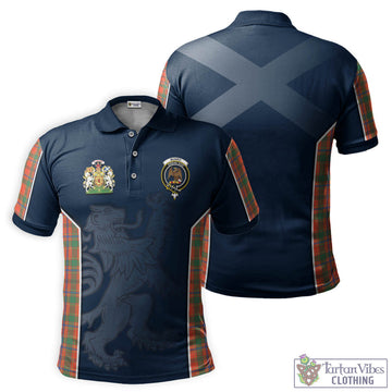 Munro Ancient Tartan Men's Polo Shirt with Family Crest and Lion Rampant Vibes Sport Style