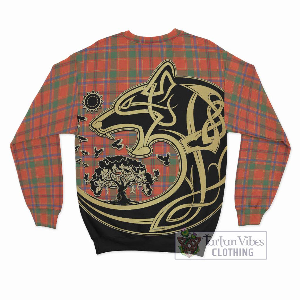 Munro Ancient Tartan Sweatshirt with Family Crest Celtic Wolf Style - Tartan Vibes Clothing