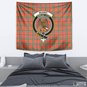 Munro Ancient Tartan Tapestry Wall Hanging and Home Decor for Room with Family Crest