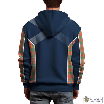 Munro Ancient Tartan Hoodie with Family Crest and Scottish Thistle Vibes Sport Style