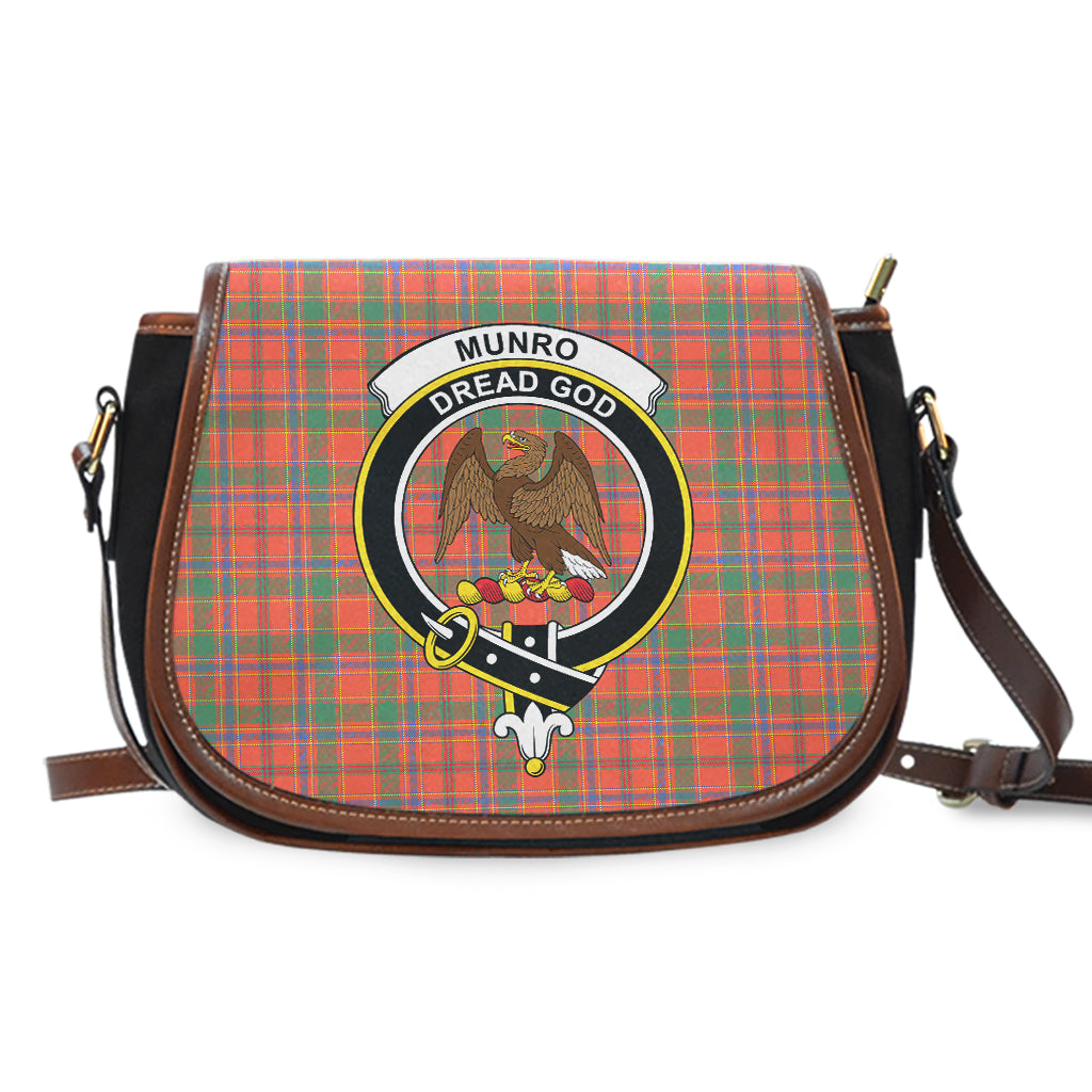 Munro Ancient Tartan Saddle Bag with Family Crest - Tartan Vibes Clothing