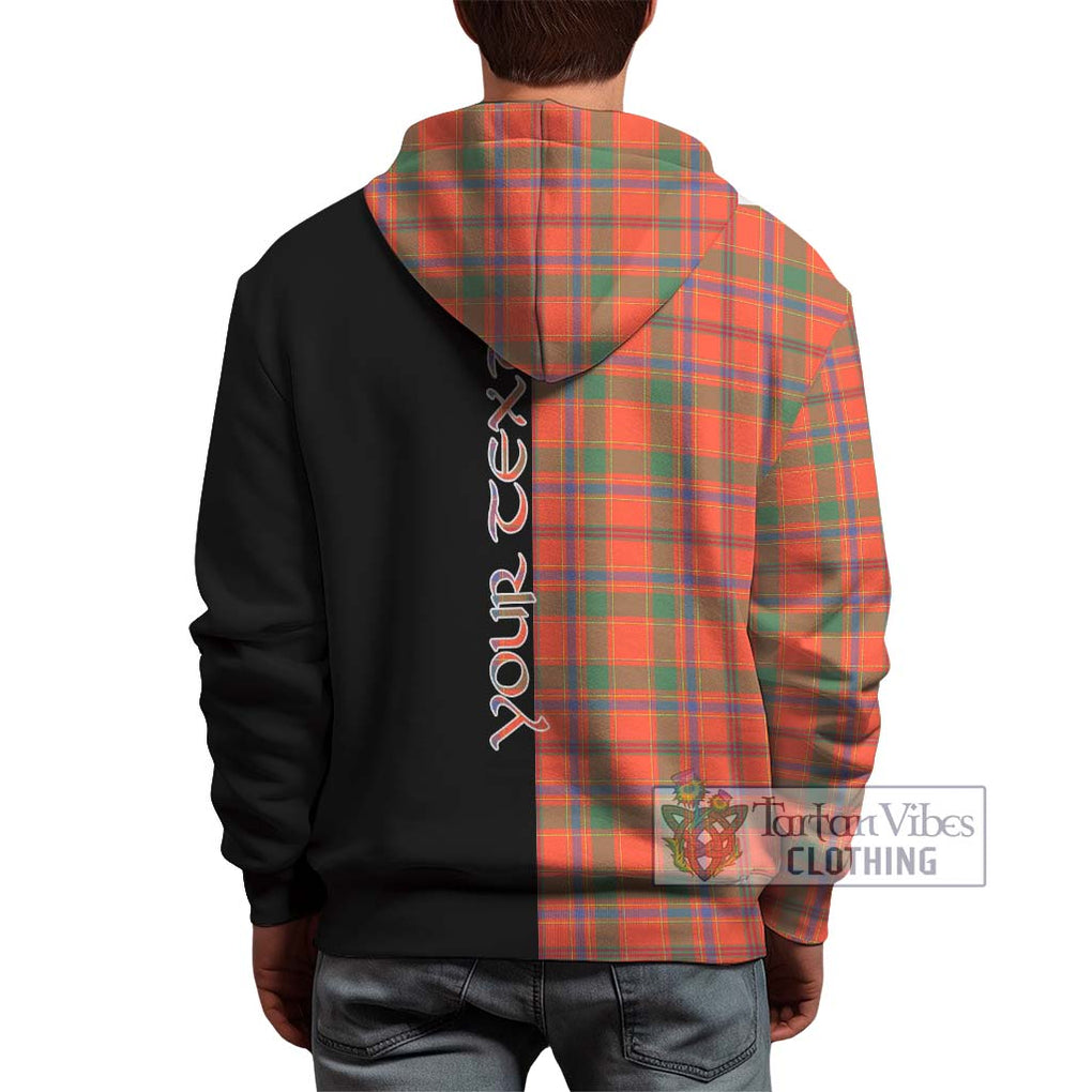 Munro Ancient Tartan Hoodie with Family Crest and Half Of Me Style - Tartanvibesclothing Shop