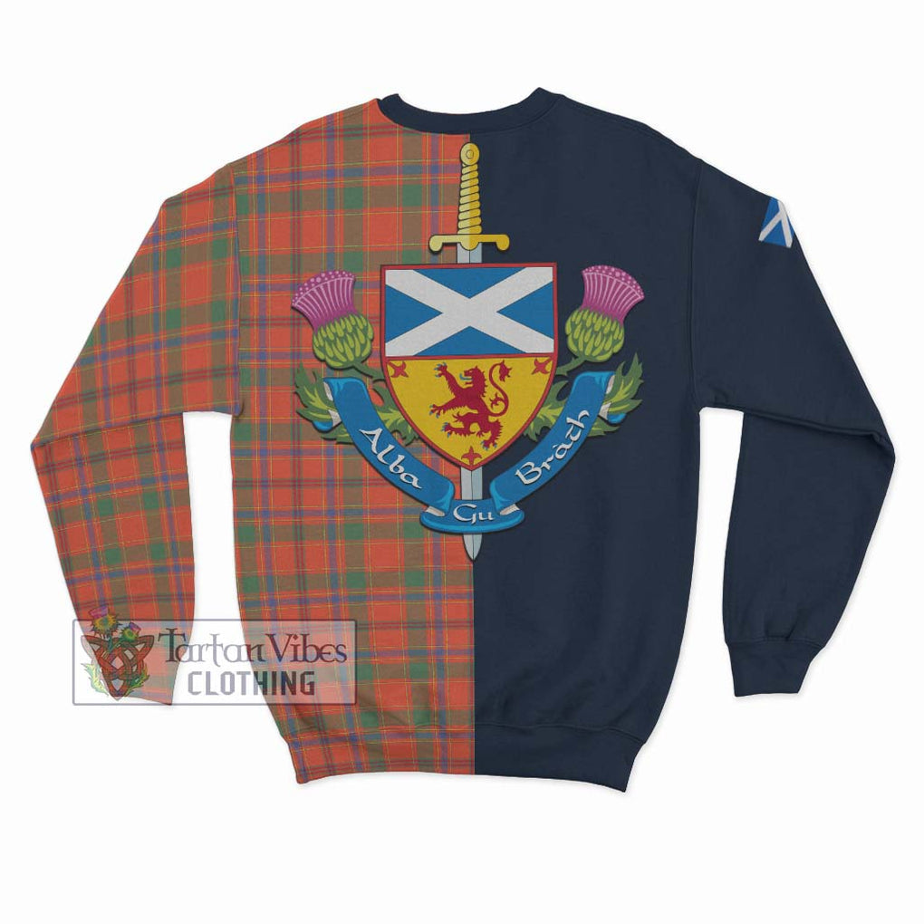 Tartan Vibes Clothing Munro Ancient Tartan Sweatshirt with Scottish Lion Royal Arm Half Style