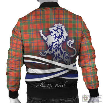 Munro Ancient Tartan Bomber Jacket with Alba Gu Brath Regal Lion Emblem