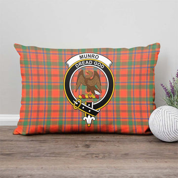 Munro Ancient Tartan Pillow Cover with Family Crest