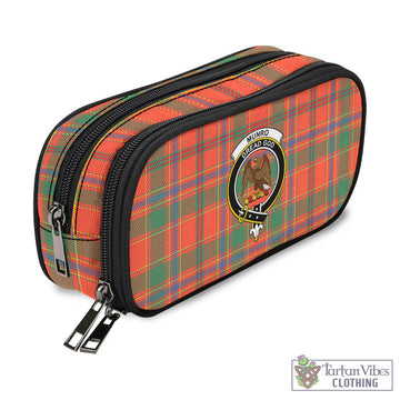 Munro Ancient Tartan Pen and Pencil Case with Family Crest