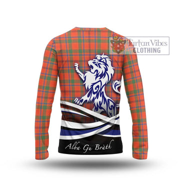 Munro Ancient Tartan Long Sleeve T-Shirt with Alba Gu Brath Regal Lion Emblem