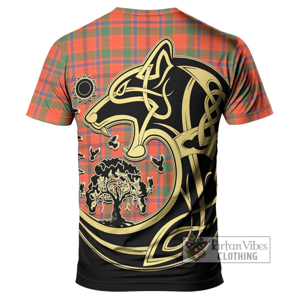 Munro Ancient Tartan T-Shirt with Family Crest Celtic Wolf Style - Tartan Vibes Clothing