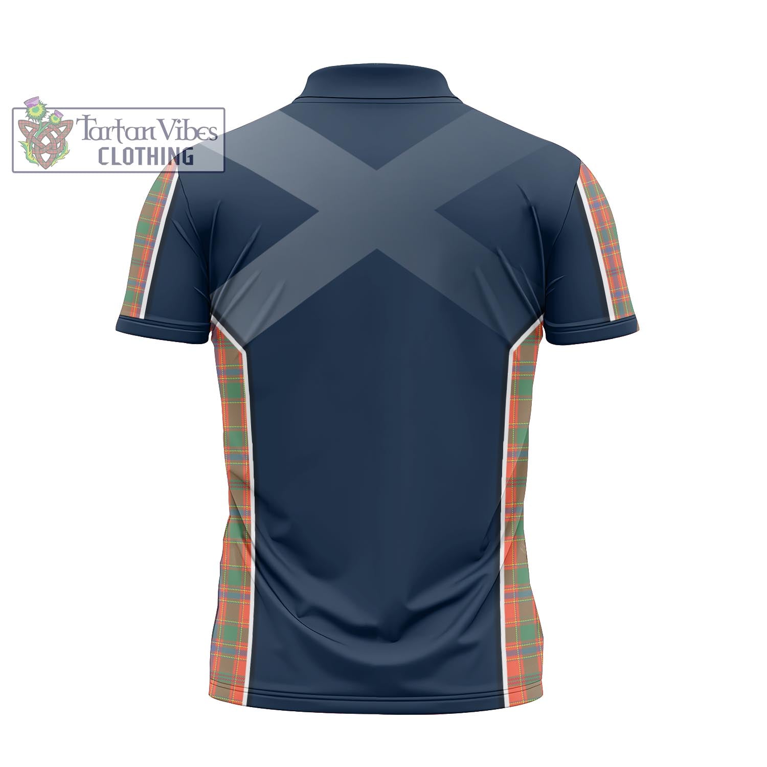 Tartan Vibes Clothing Munro Ancient Tartan Zipper Polo Shirt with Family Crest and Scottish Thistle Vibes Sport Style