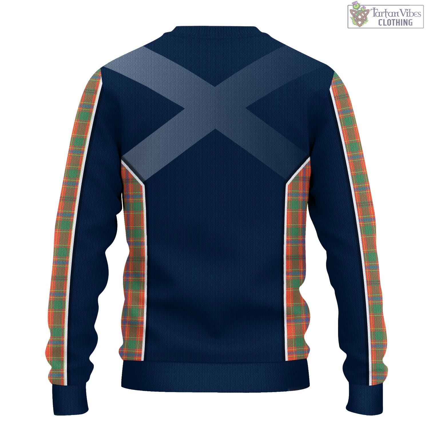 Tartan Vibes Clothing Munro Ancient Tartan Knitted Sweatshirt with Family Crest and Scottish Thistle Vibes Sport Style