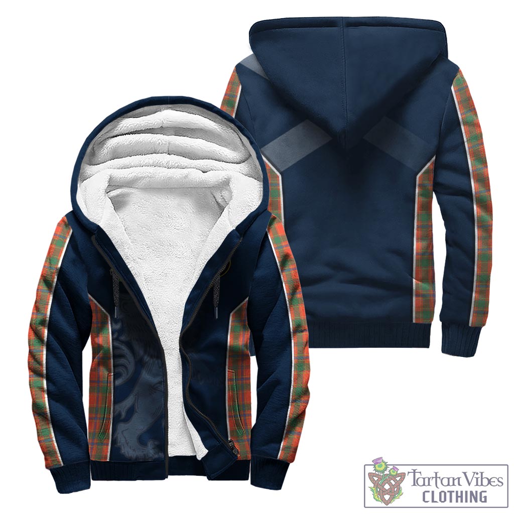 Tartan Vibes Clothing Munro Ancient Tartan Sherpa Hoodie with Family Crest and Lion Rampant Vibes Sport Style