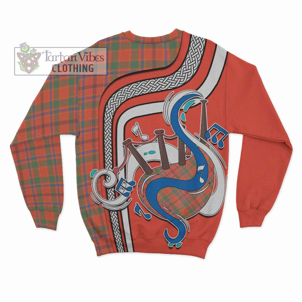 Tartan Vibes Clothing Munro Ancient Tartan Sweatshirt with Epic Bagpipe Style