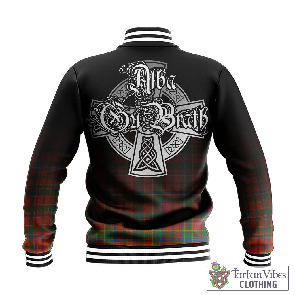 Tartan Vibes Clothing Munro Ancient Tartan Baseball Jacket Featuring Alba Gu Brath Family Crest Celtic Inspired